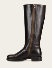 Women's Bourbon Campus Low Heel Tall Riding Wide Calf Boot - Bourbon