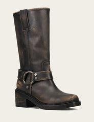 Women's Distressed Black Kate Harness Boot - Distressed Black