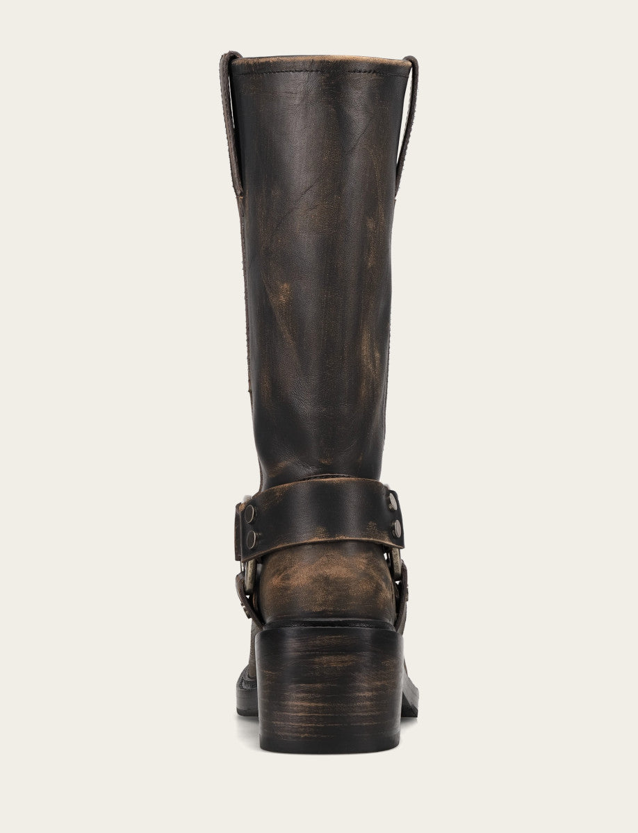 Women's Distressed Black Kate Harness Boot - Distressed Black