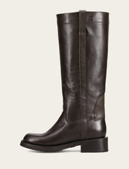 Women's Dark Brown Viv Riding Boot - Dark Brown