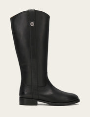 Women's Black Melissa Button Tall Inside Zip Wide Calf Boot - Black