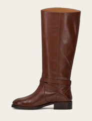 Women's Walnut Melissa Belted Riding Boot - Walnut