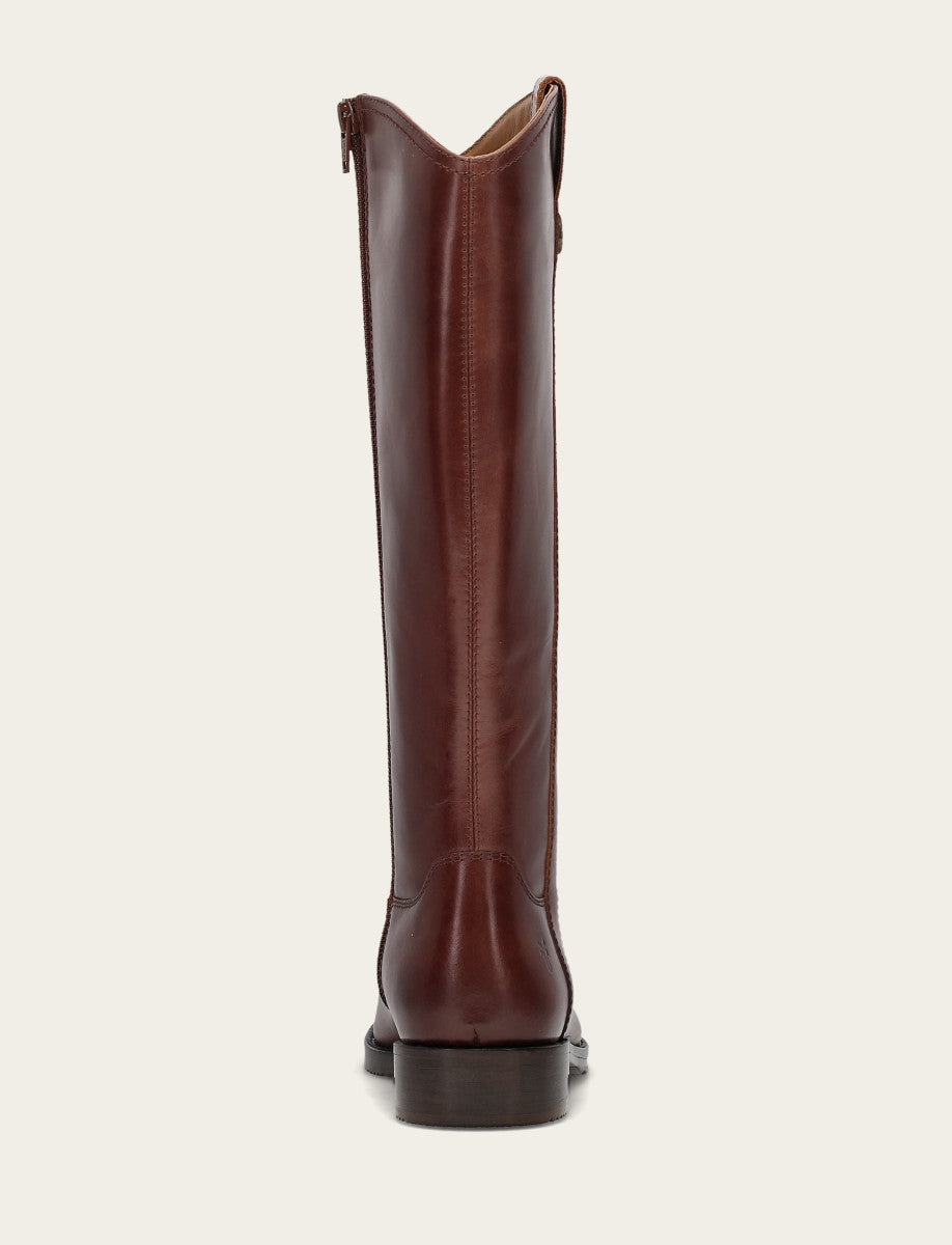 Women's Saddle Melissa Button Tall Inside Zip Boot - Saddle