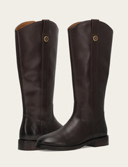 Women's Dark Brown Melissa Button Tall Inside Zip Boot - Dark Brown