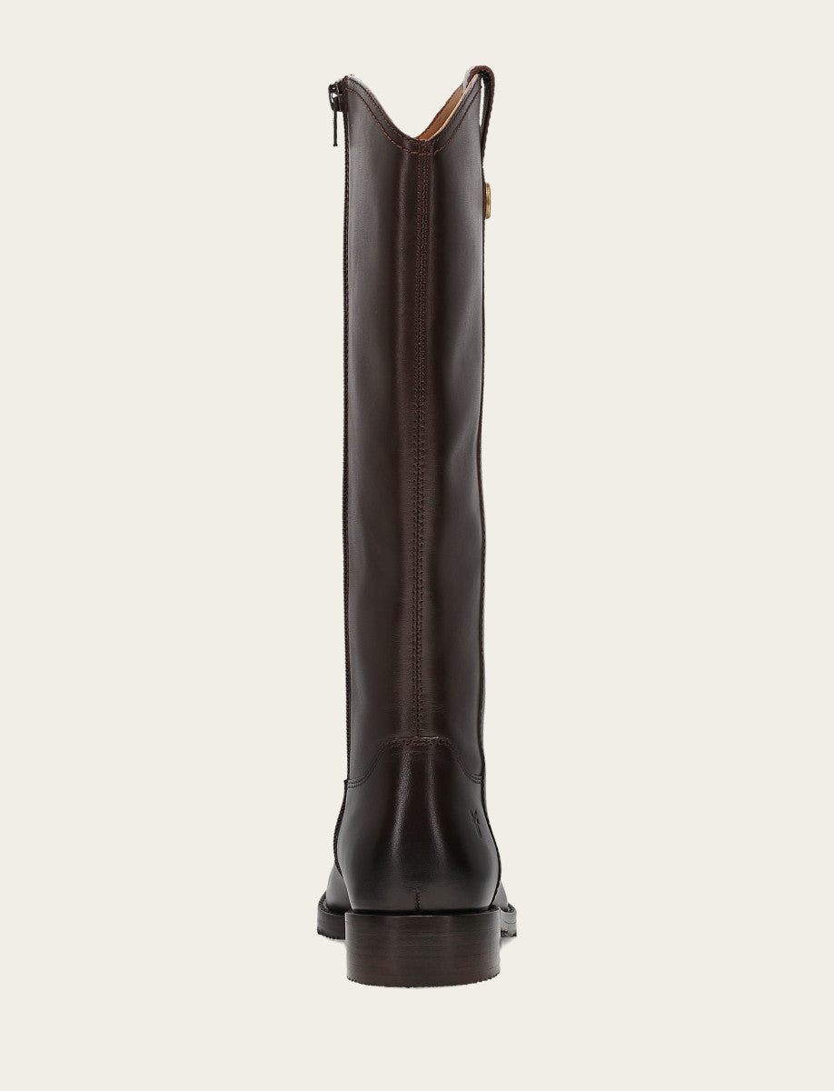 Women's Dark Brown Melissa Button Tall Inside Zip Boot - Dark Brown
