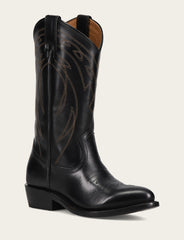 Women's Black Billy Pull On Deco Stitch Boots - Black