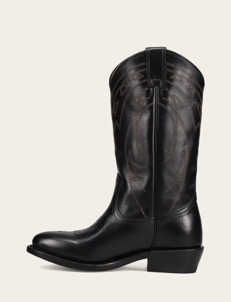 Women's Black Billy Pull On Deco Stitch Boots - Black