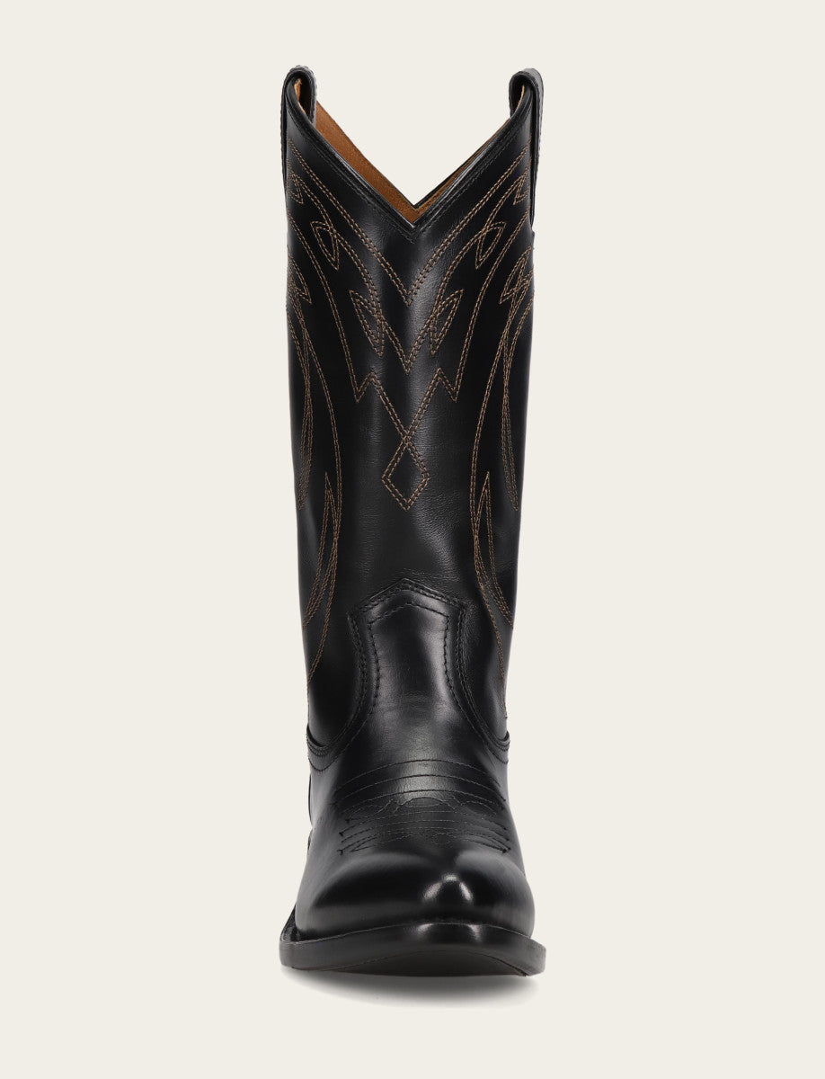Women's Black Billy Pull On Deco Stitch Boots - Black