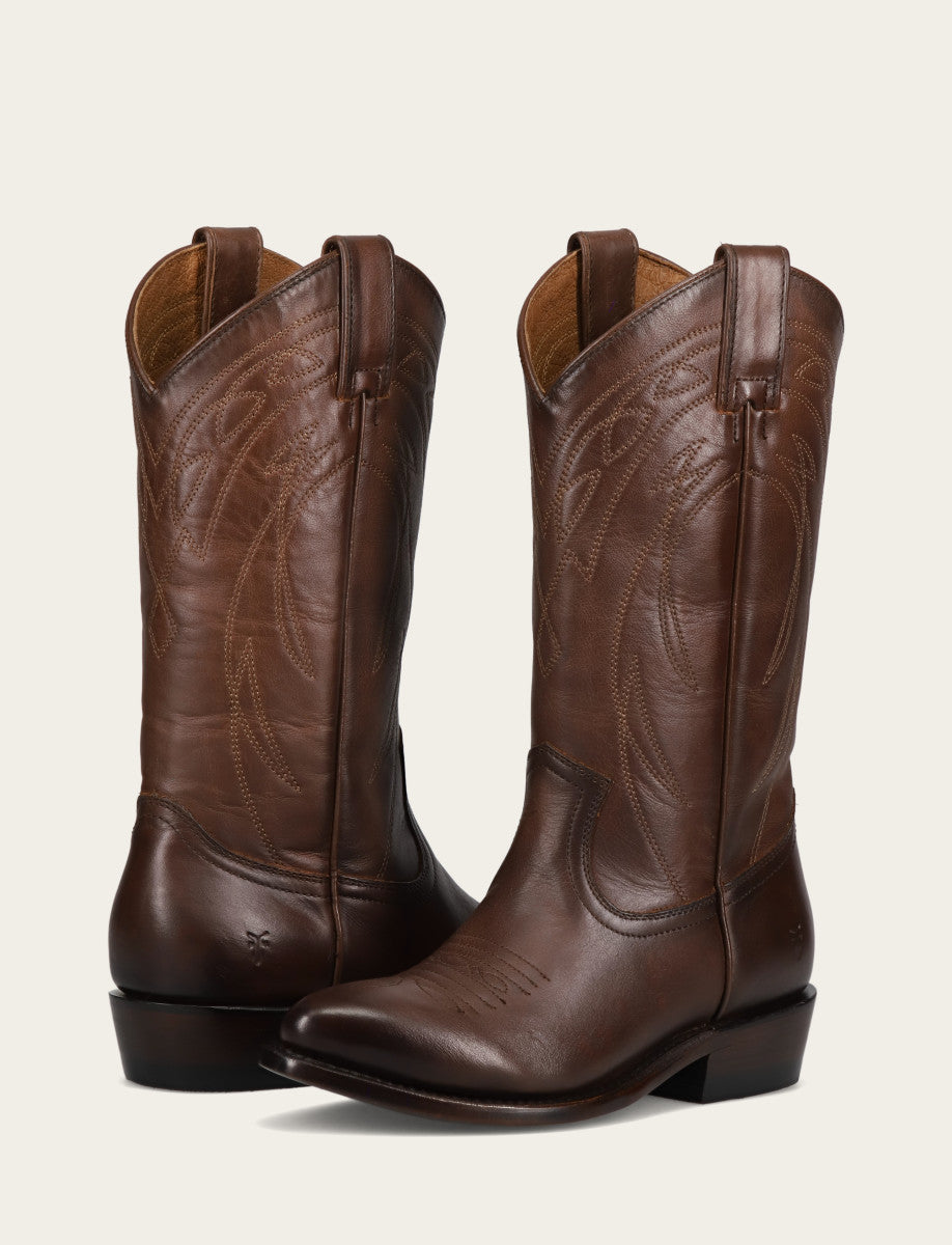 Women's Bourbon Billy Pull On Deco Stitch Boots - Bourbon