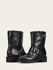 Women's Black Viv Short Engineer Boot - Black