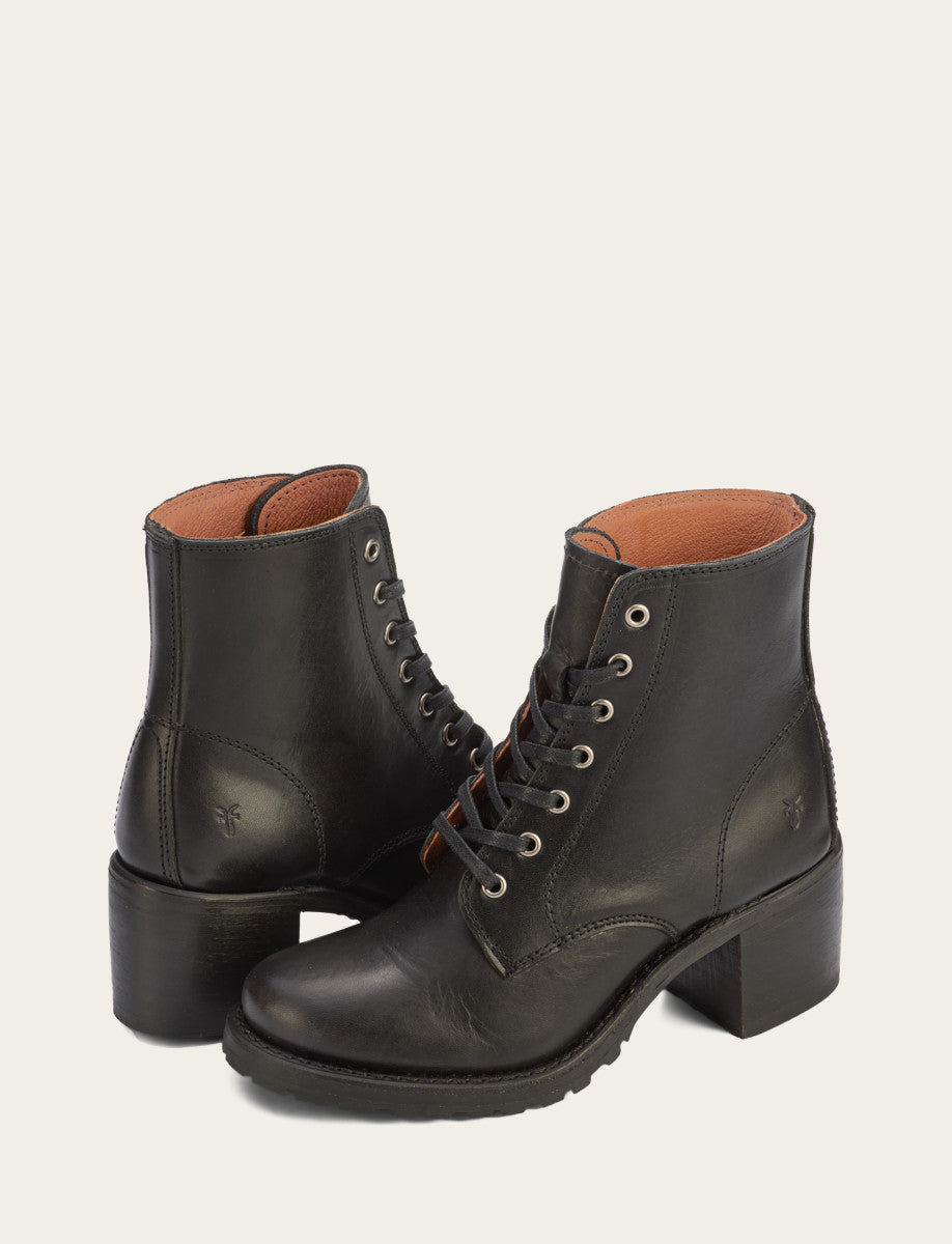 Women's Black Sabrina 6G Lace Up Boots - Black