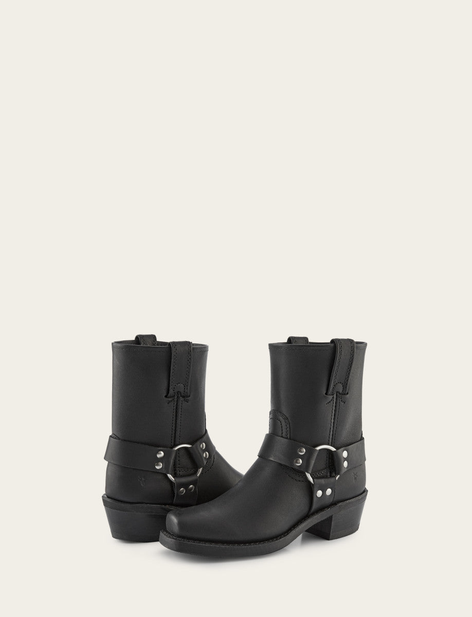 Women's Black Harness 8R Boots - Black