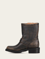Women's Distressed Black Viv Short Engineer Boot - Distressed Black