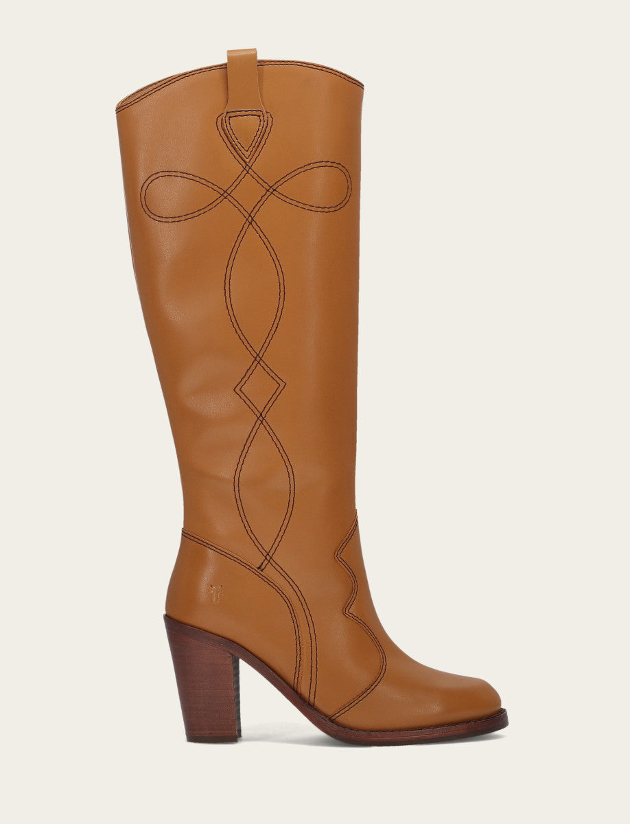 Women’s Caramel Corinne Deco Stitch Tall Boots - Caramel