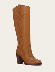 Women’s Caramel Corinne Deco Stitch Tall Boots - Caramel