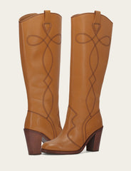 Women’s Caramel Corinne Deco Stitch Tall Boots - Caramel