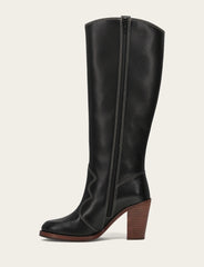 Women's Black Corinne Tall Deco Stitch Boot - Black