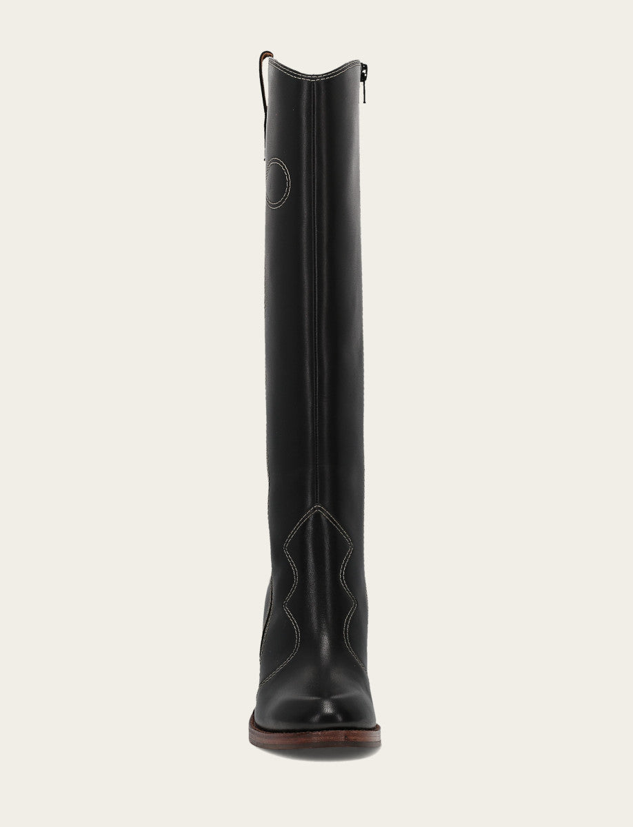 Women's Black Corinne Tall Deco Stitch Boot - Black