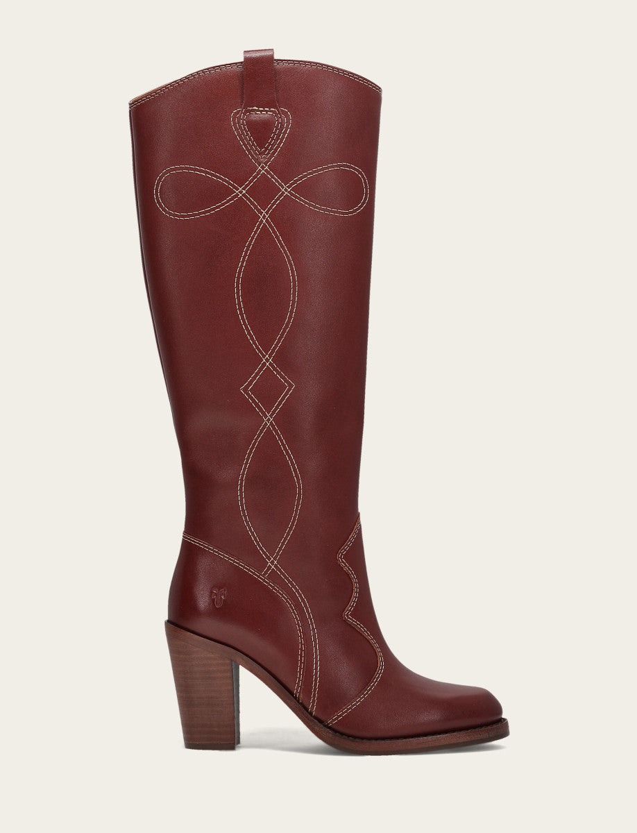 Women's Cranberry Corinne Tall Deco Stitch Boot - Cranberry