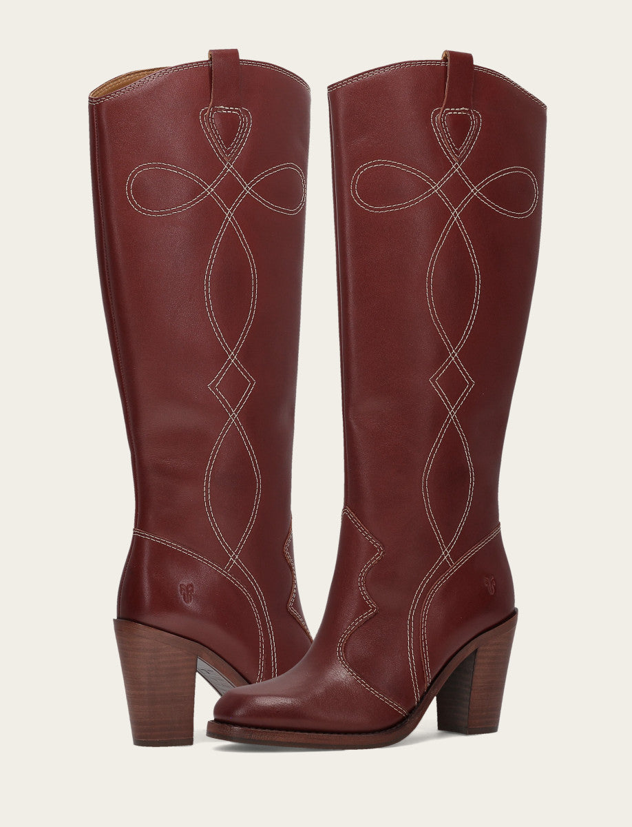 Women's Cranberry Corinne Tall Deco Stitch Boot - Cranberry
