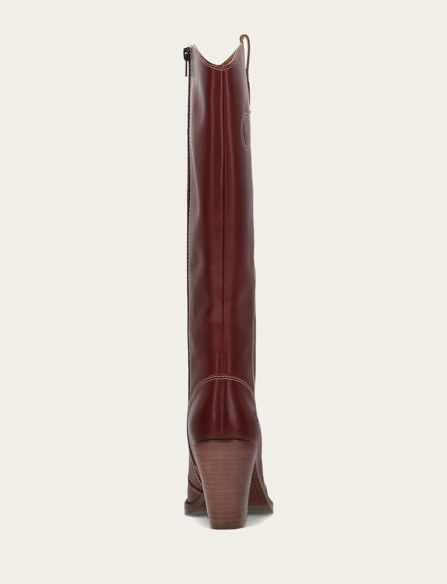 Women's Cranberry Corinne Tall Deco Stitch Boot - Cranberry