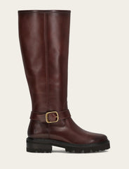 Women's Bourbon Olivia Buckle Tall Boot - Bourbon