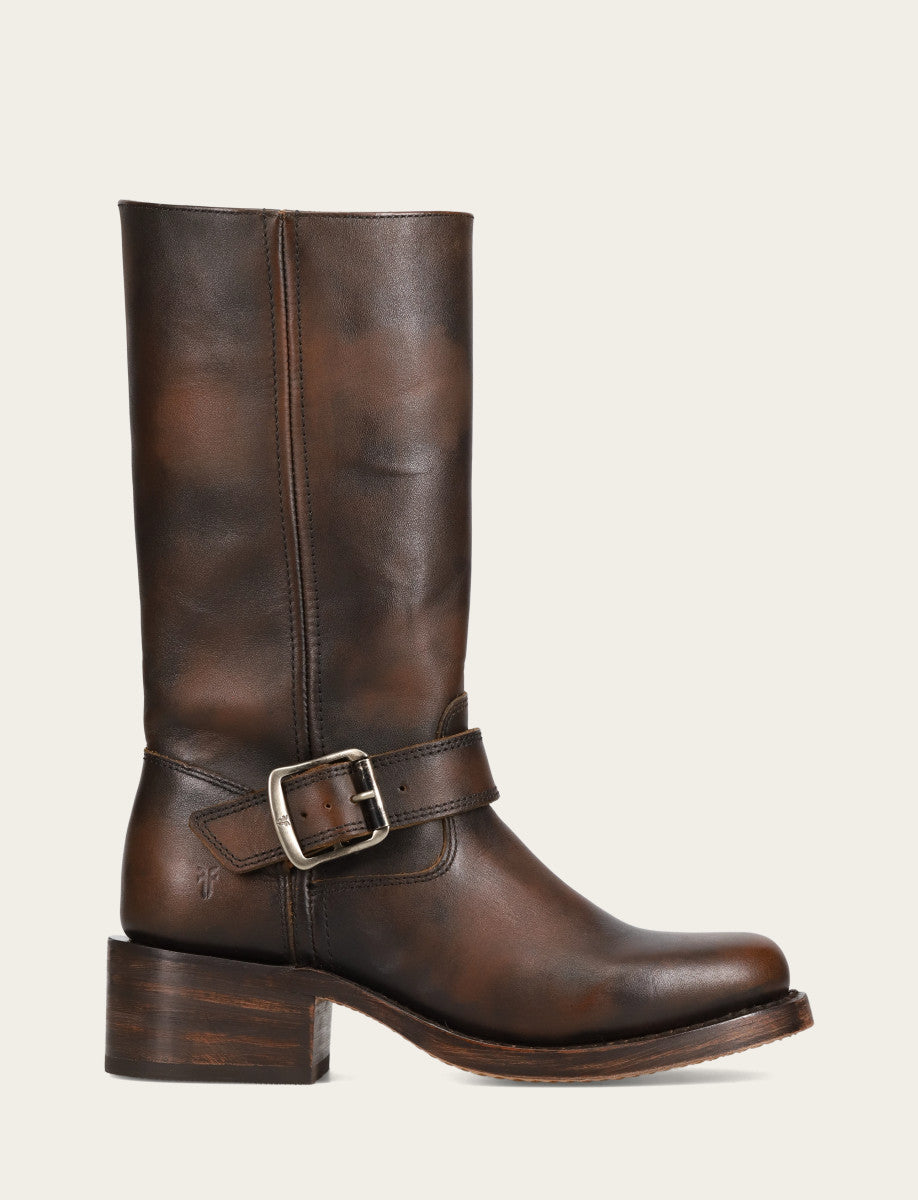 Women's Dark Brown Campus Buckle Boot - Dark Brown