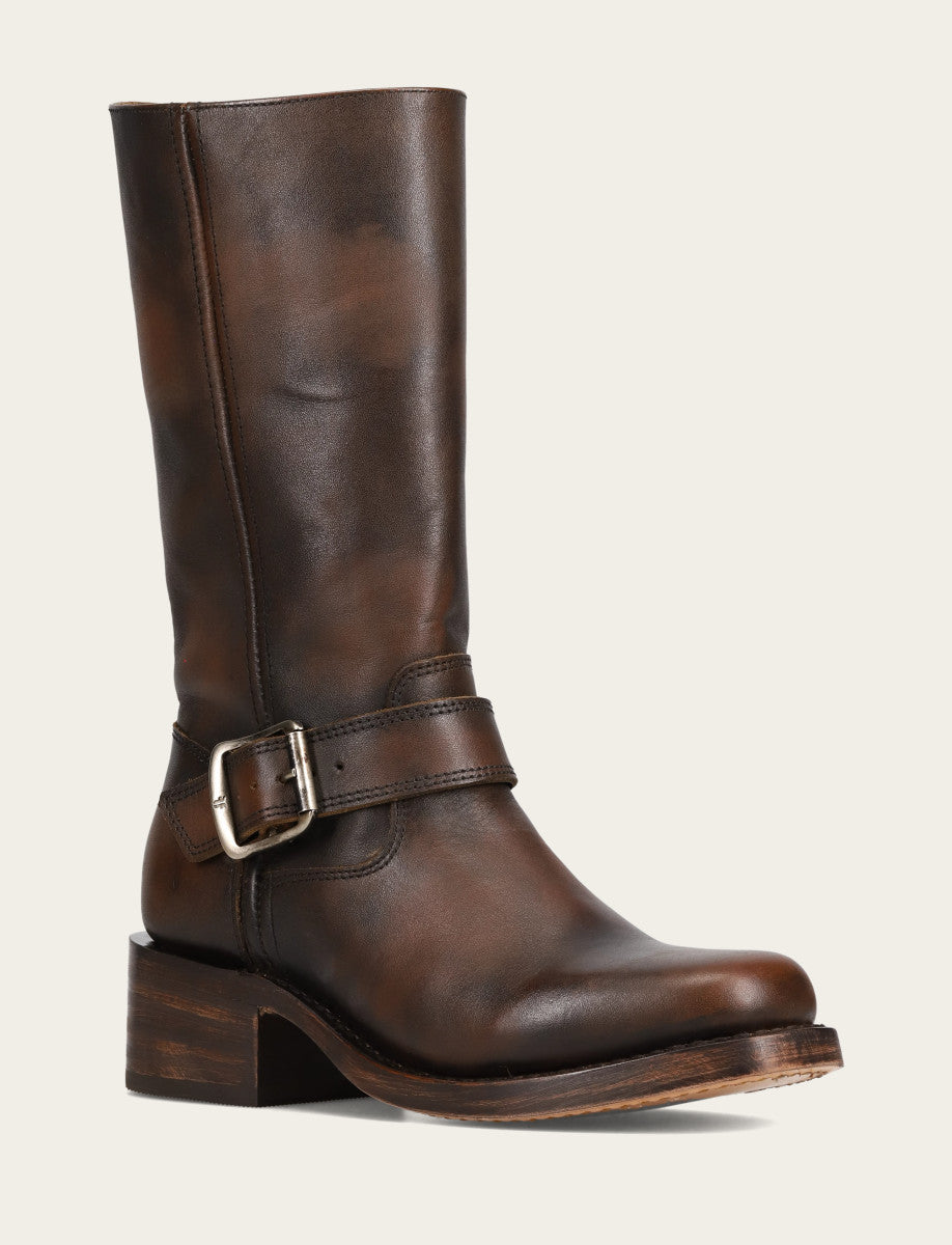 Women's Dark Brown Campus Buckle Boot - Dark Brown