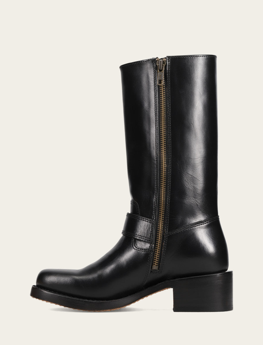 Women's Black Campus Buckle Boot - Black