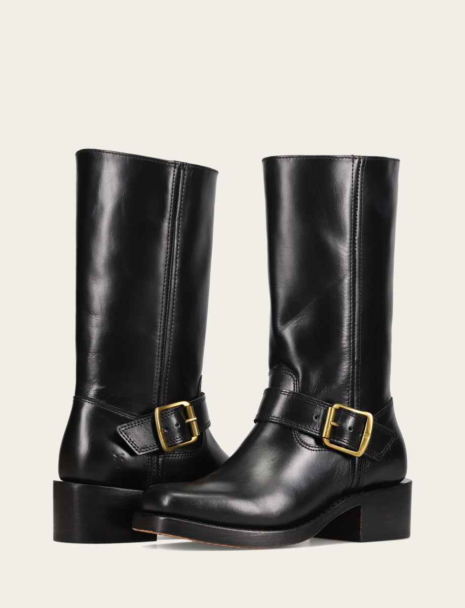 Women's Black Campus Buckle Boot - Black