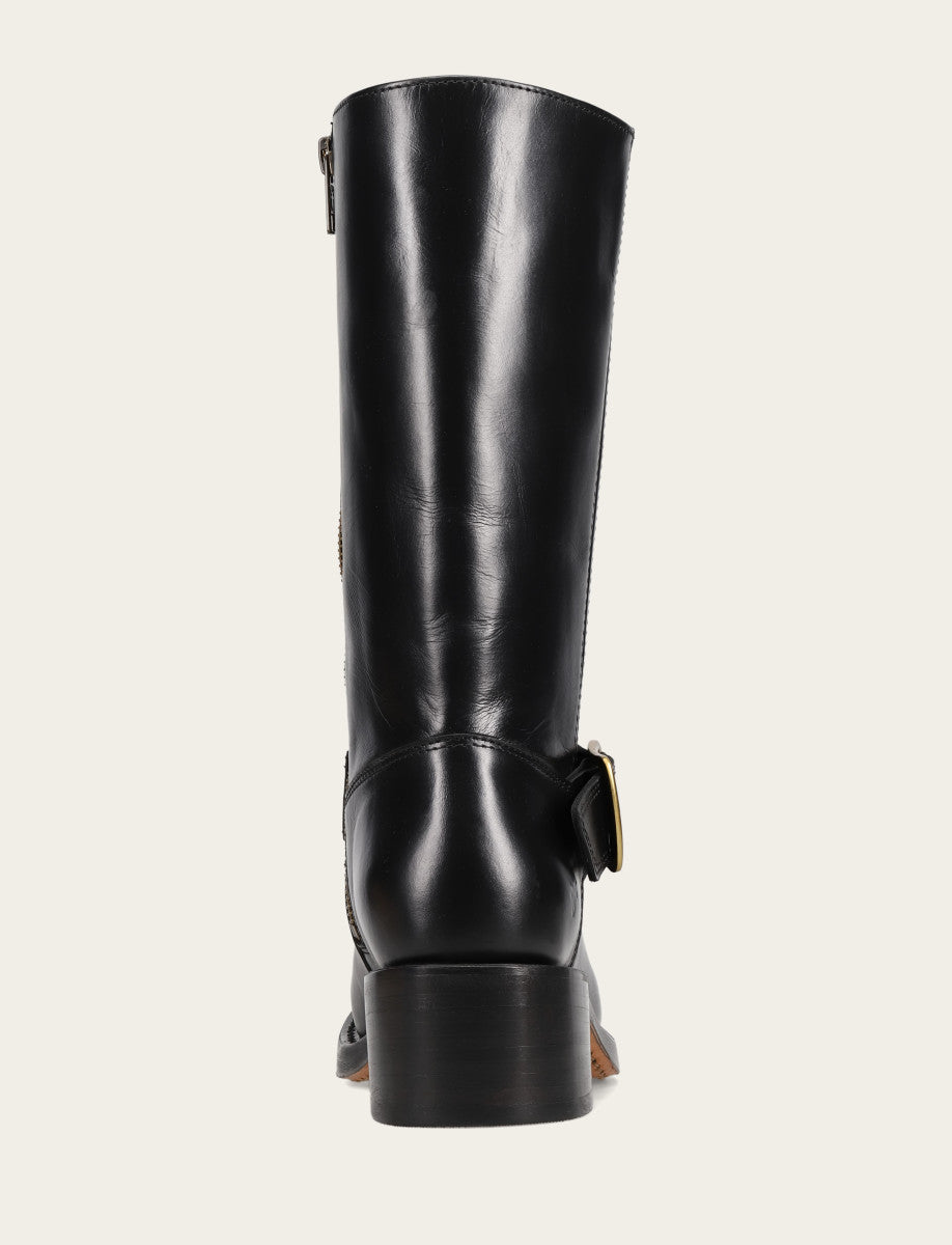 Women's Black Campus Buckle Boot - Black