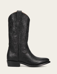 Billy Pull On Boot - Black Floral
