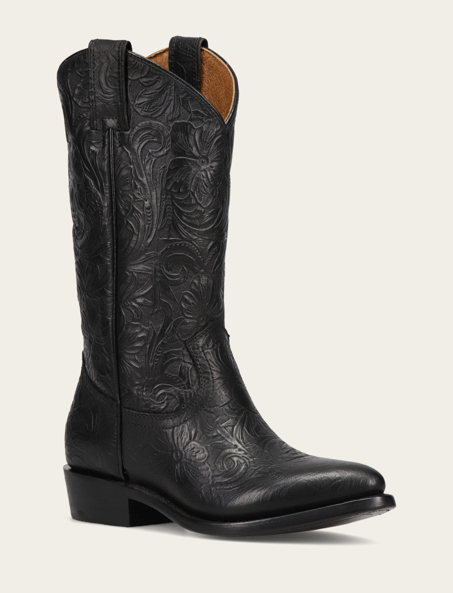 Billy Pull On Boot - Black Floral