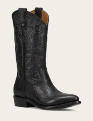 Billy Pull On Boot - Black Floral