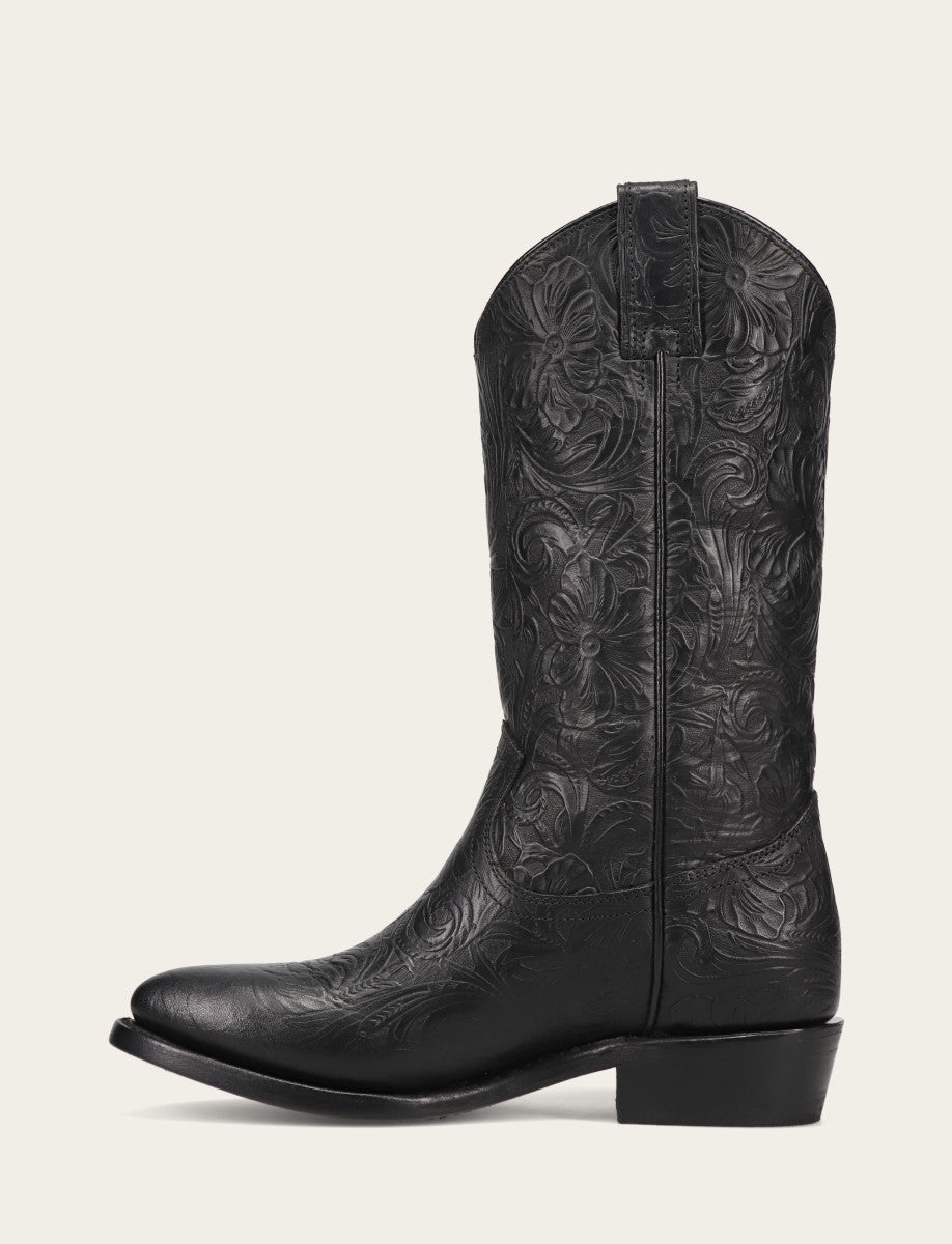 Billy Pull On Boot - Black Floral