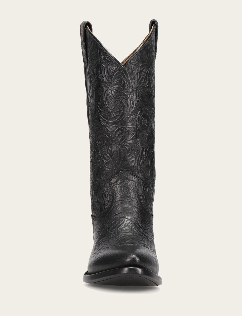 Billy Pull On Boot - Black Floral