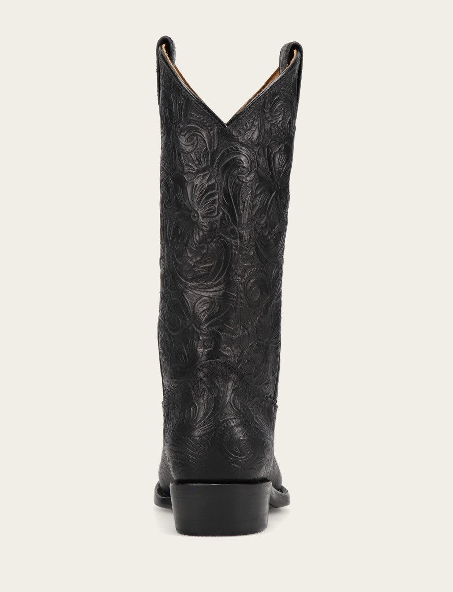 Billy Pull On Boot - Black Floral