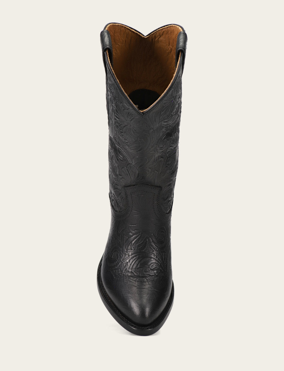 Billy Pull On Boot - Black Floral