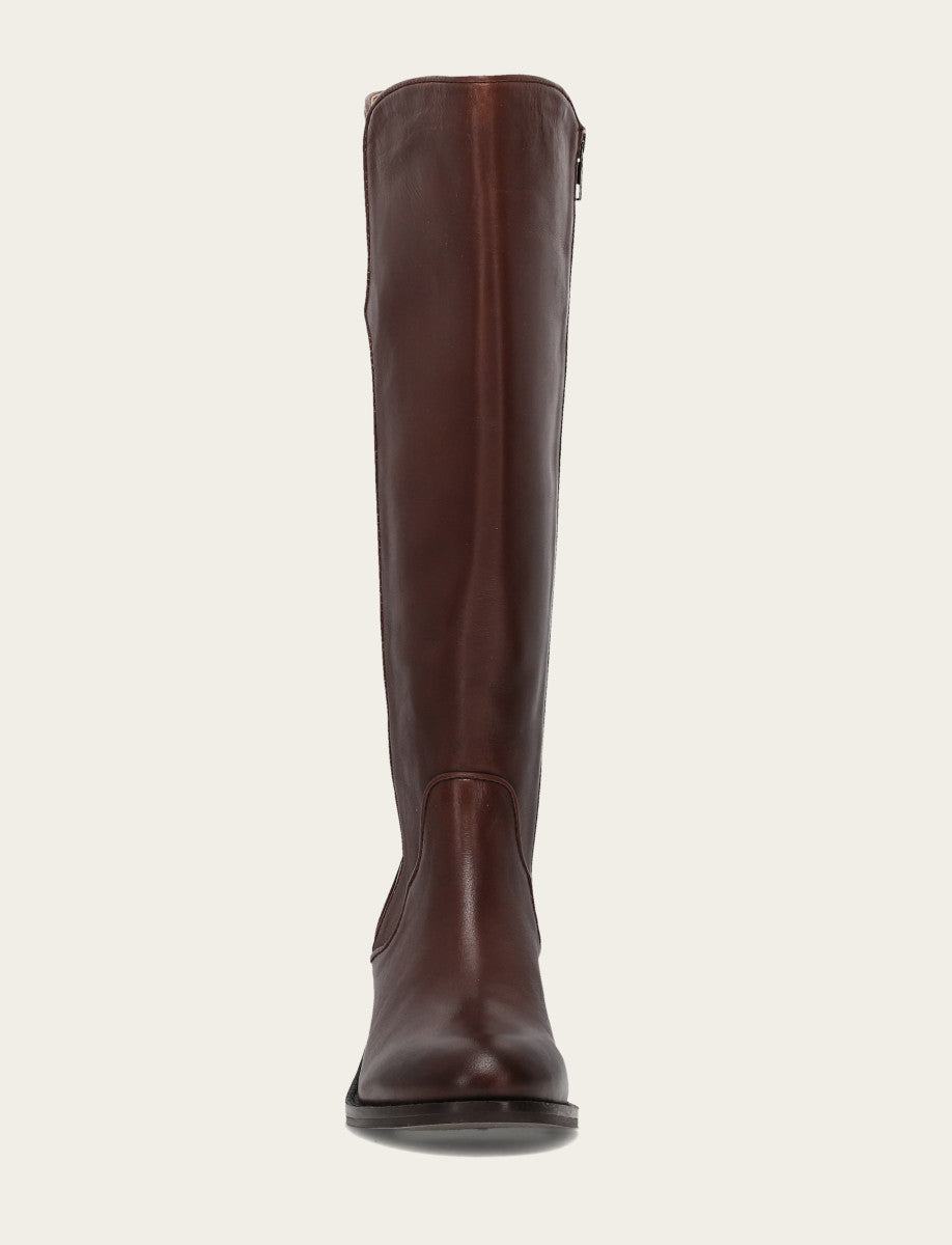 Women's Saddle Carson 2 Piping Tall Wide Calf Boot - Saddle