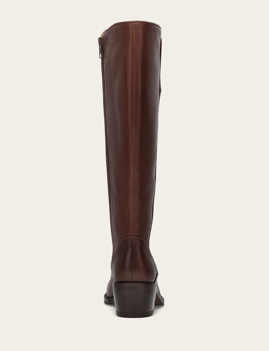 Women's Saddle Carson 2 Piping Tall Wide Calf Boot - Saddle