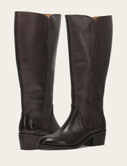 Women's Dark Brown Carson 2 Piping Tall Wide Calf Boot - Dark Brown