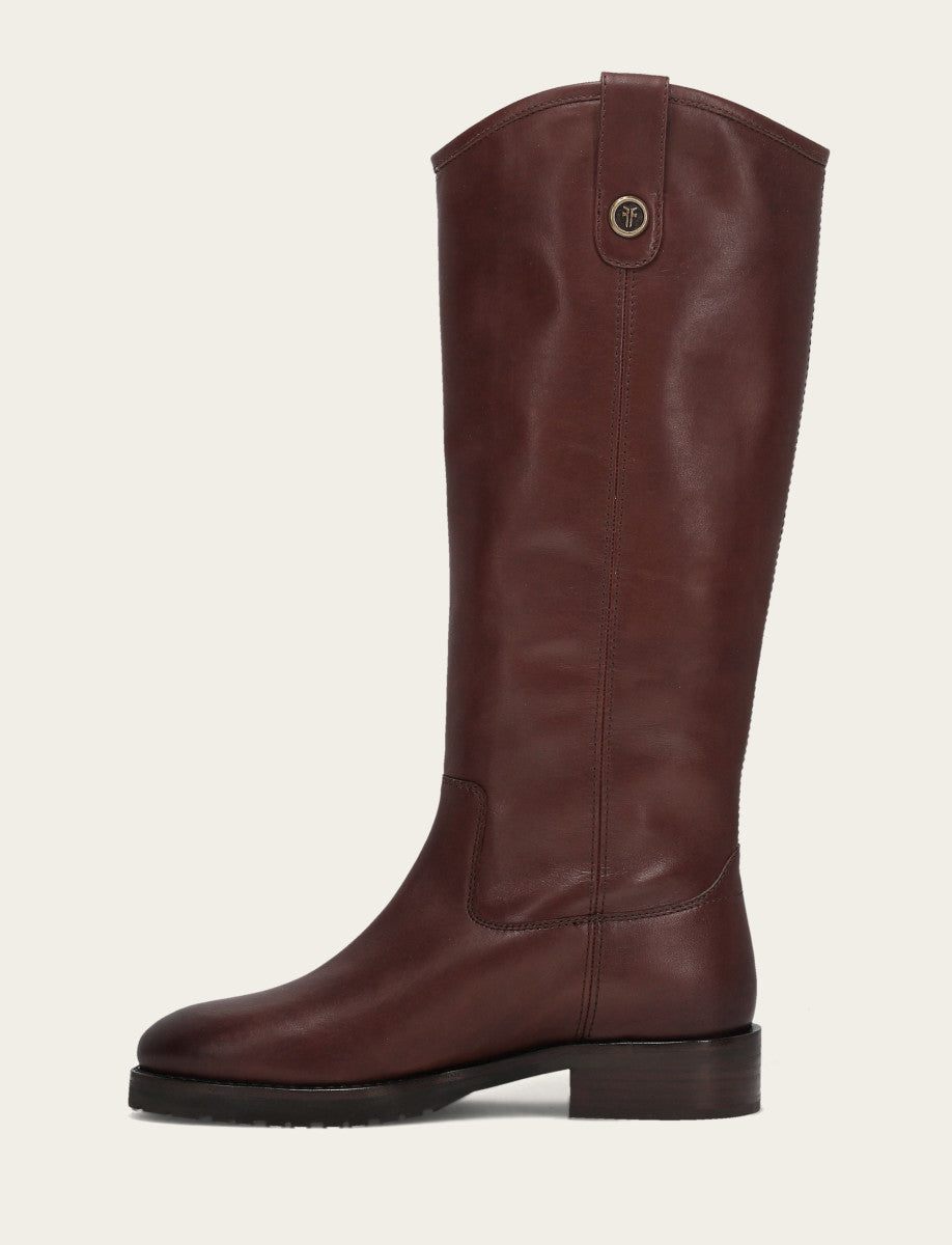 Women's Brown Melissa Lug Button Tall Wide Calf Boot - Brown