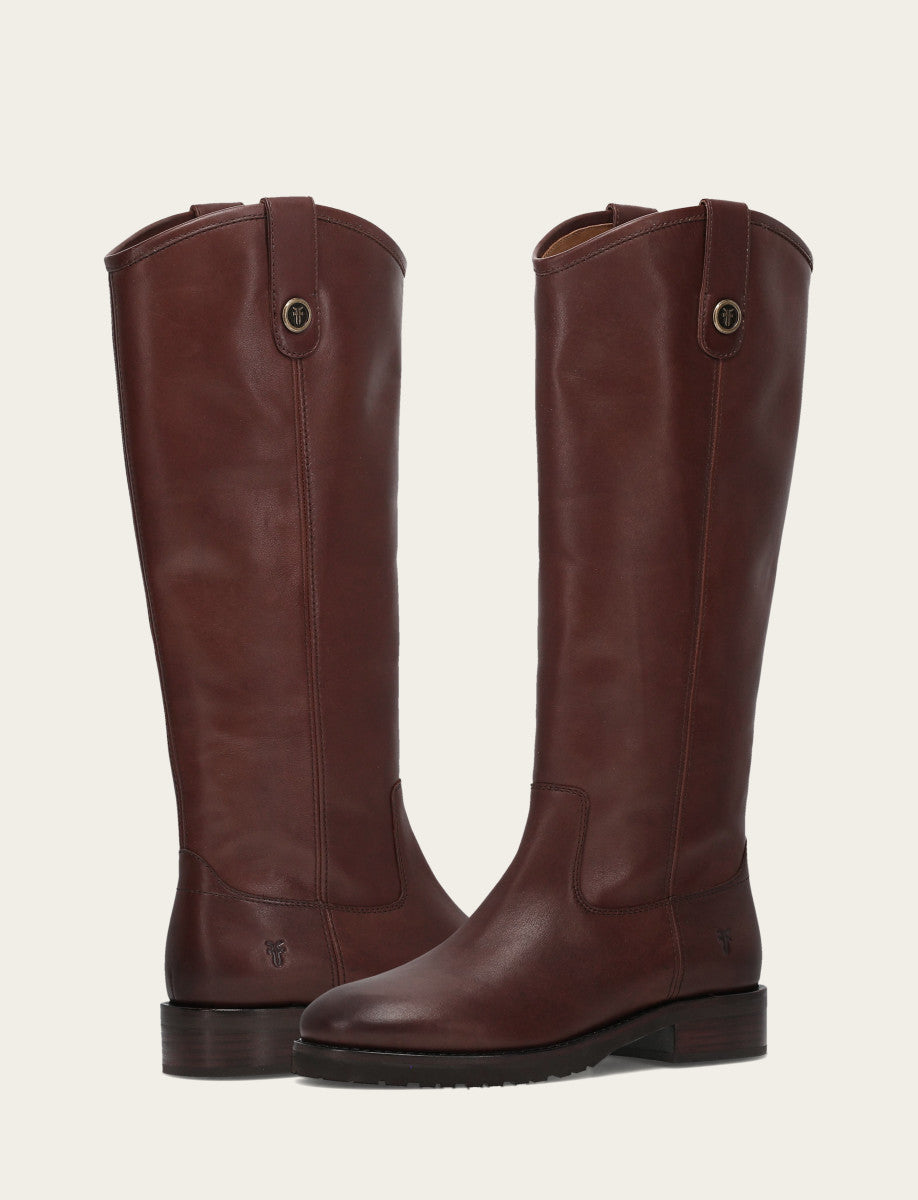 Women's Brown Melissa Lug Button Tall Wide Calf Boot - Brown