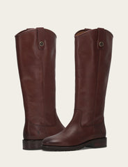 Women's Brown Melissa Lug Button Tall Wide Calf Boot - Brown