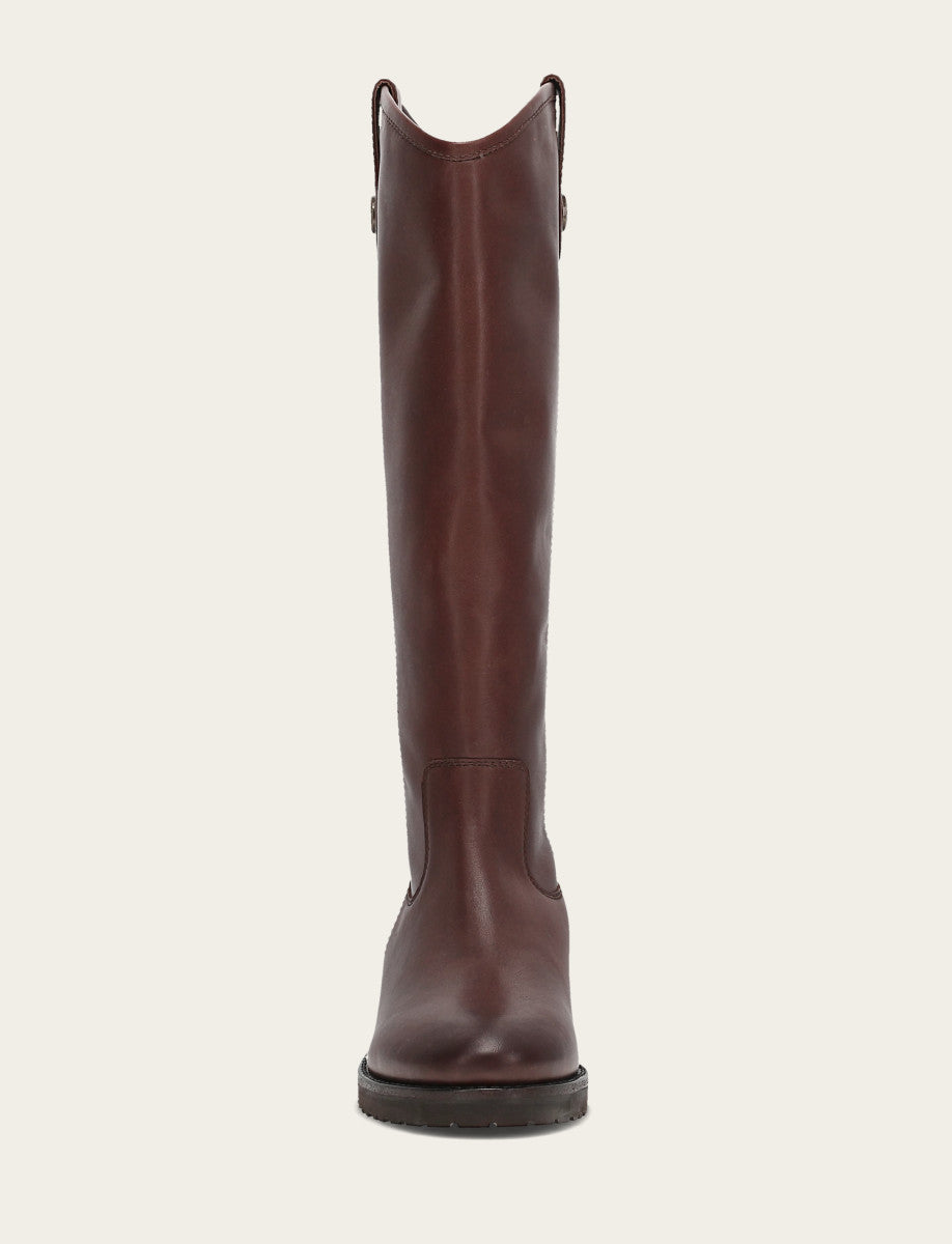 Women's Brown Melissa Lug Button Tall Wide Calf Boot - Brown