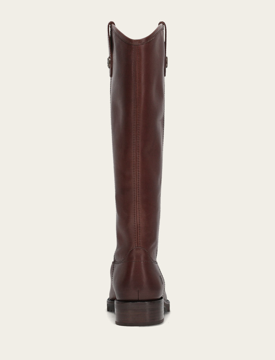 Women's Brown Melissa Lug Button Tall Wide Calf Boot - Brown