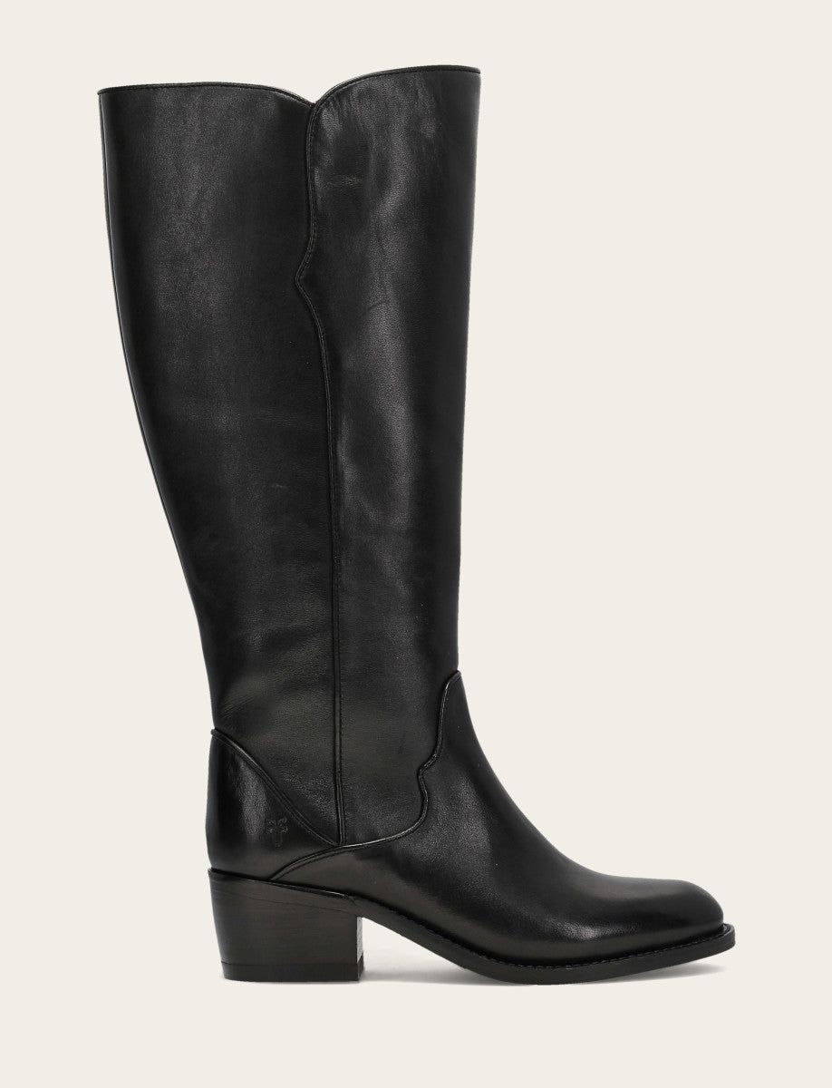 Women's Black Carson 2 Piping Tall Wide Calf Boot - Black