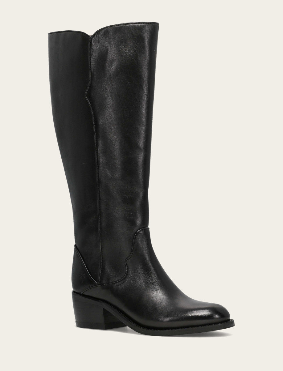 Women's Black Carson 2 Piping Tall Wide Calf Boot - Black