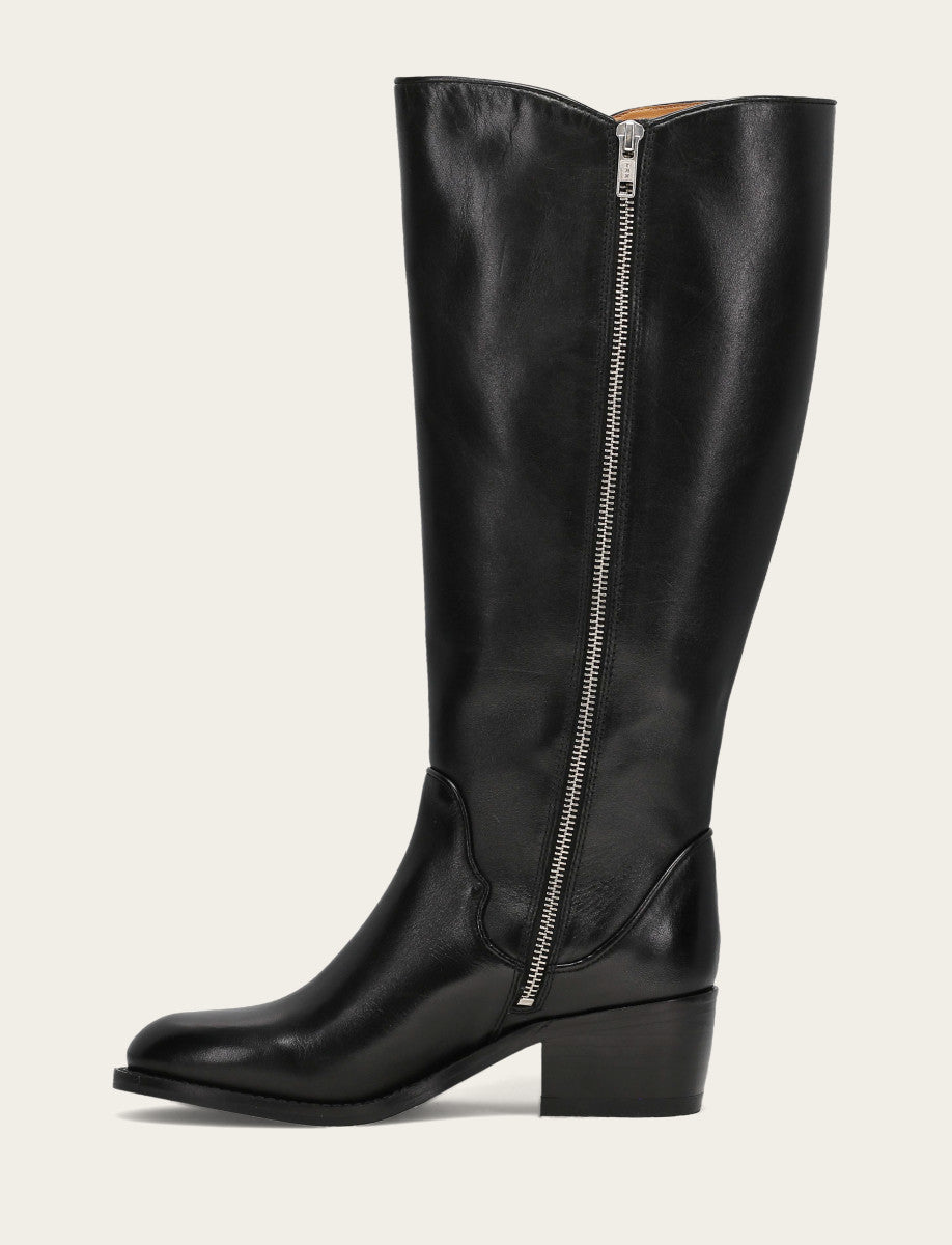 Women's Black Carson 2 Piping Tall Wide Calf Boot - Black