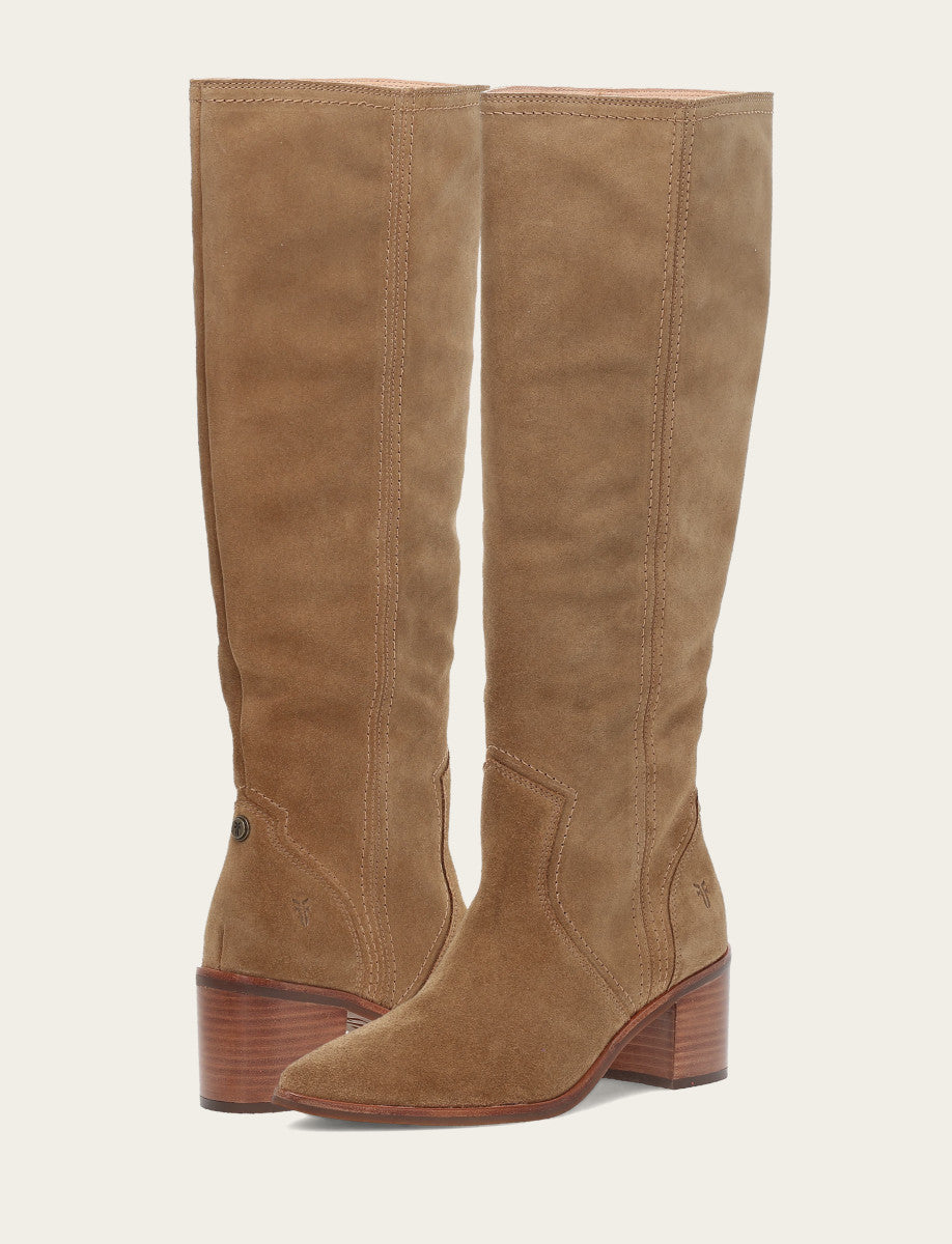 Women's Almond Sadie Softy Tall Wide Calf Boot - Almond